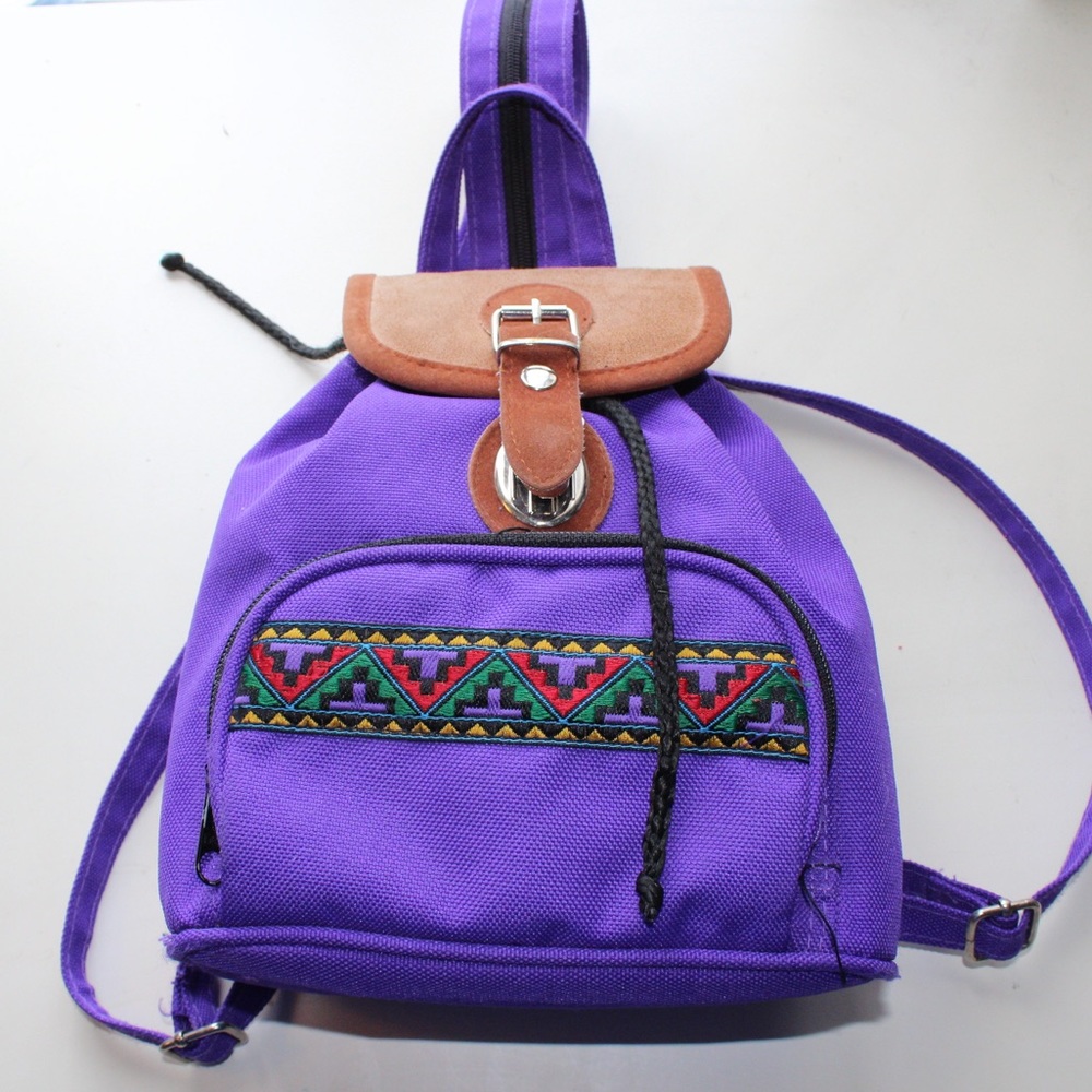 Boho festival mini backpack💜